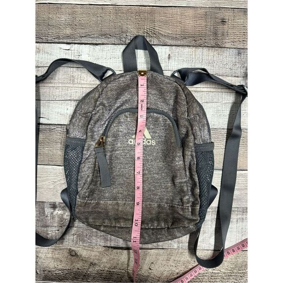 Adidas Unisex Linear 3 Mini Backpack Gray Sports Gym Athlete Workout Soccer - Picture 4 of 12